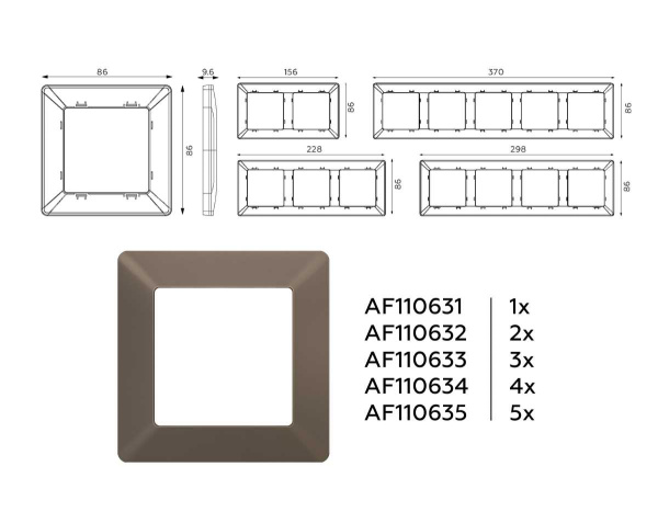 Рамка AMBRELLA VOLT AF110632
