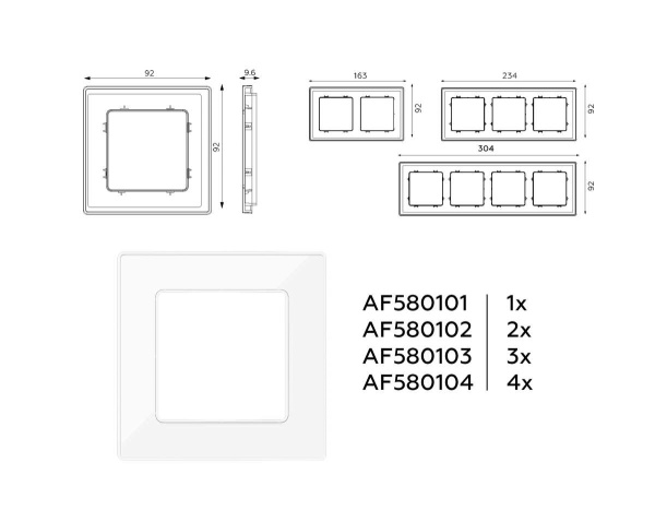Рамка AMBRELLA VOLT AF580101