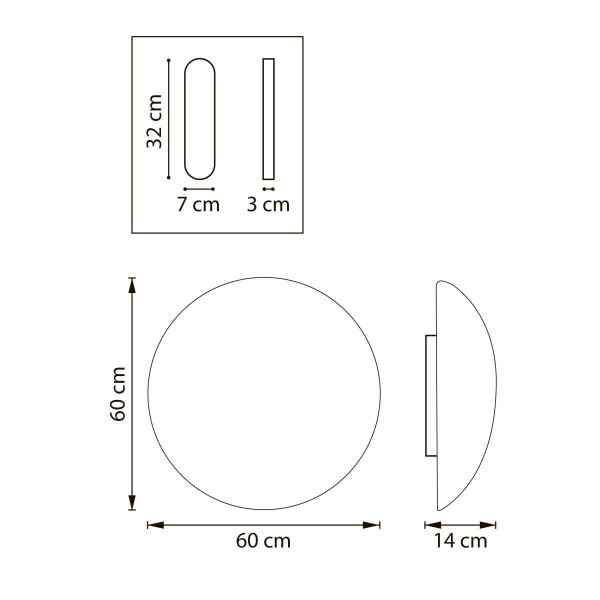 Светильник настенно-потолочный 15W 1200Lm 3000K, белый Genova Lightstar 610666