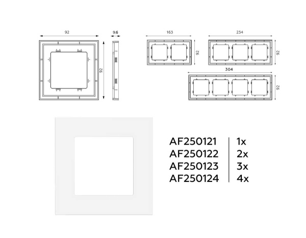 Рамка AMBRELLA VOLT AF250124