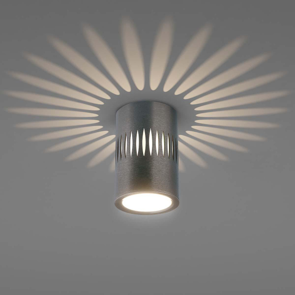 Потолочный светодиодный светильник Elektrostandard DLS026 7W 4200К графит a053601