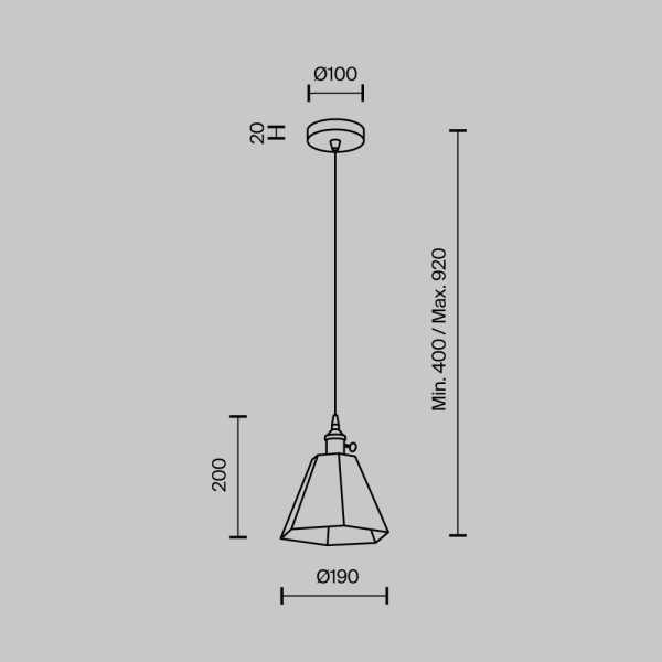 Подвесной светильник Modelux Modestyle MS.151.150 BS