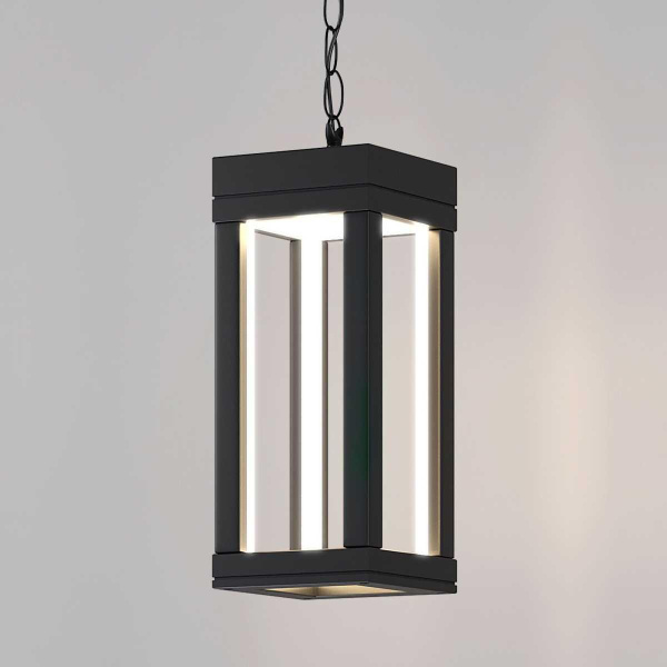 Уличный подвесной светодиодный светильник Elektrostandard Frame 1528 Techno Led черный a051857