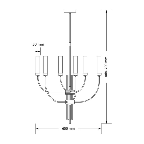 Подвесной светильник KUTEK MOOD MUS-ZW-6(P)