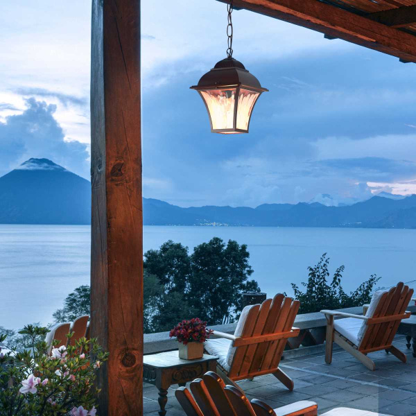 Уличный подвесной cветильник Elektrostandard Apus H черное золото GL 1009H a043115