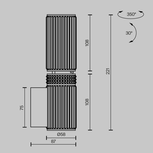 Бра Maytoni MOD475WL-02BS