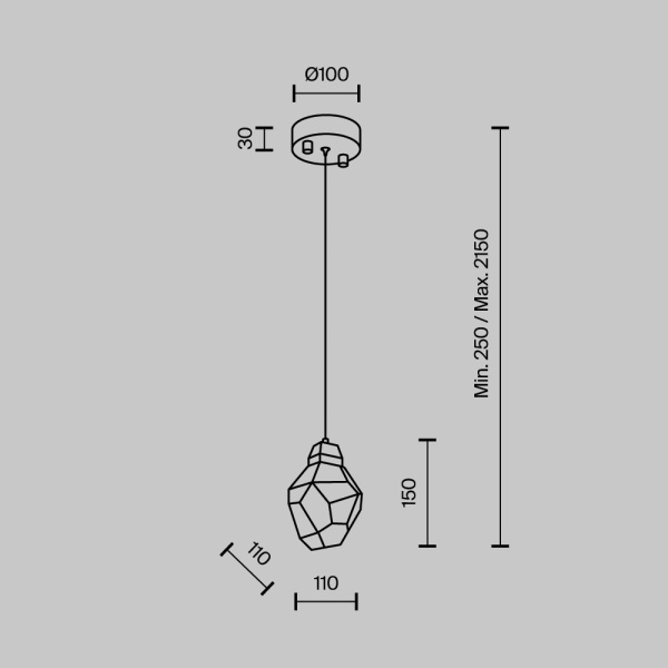 Подвесной светодиодный светильник Modelux ML.88971.1 GD