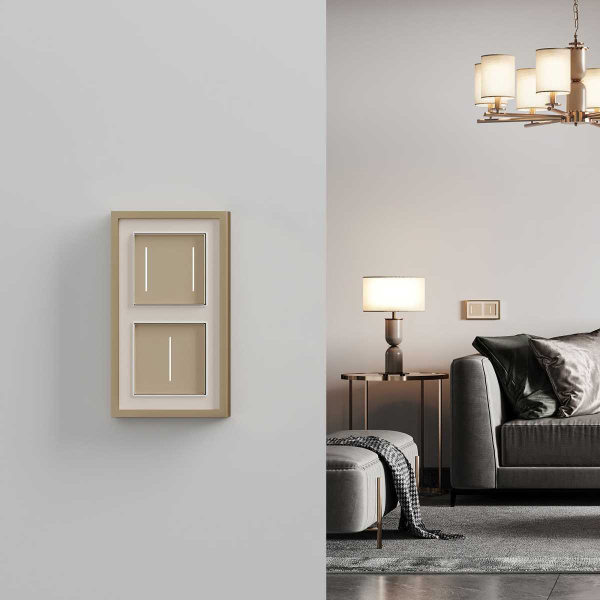 Сенсорный выключатель одноклавишный Werkel с подсветкой шампань W4513011 4690389197925