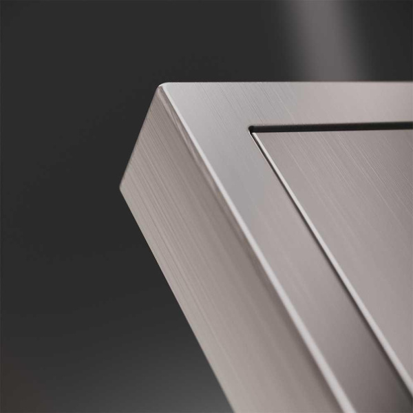 Накладка для розетки с заземлением, S70 Metal (никель) Voltum VLSM000611