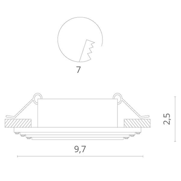 Встраиваемый светильник Divinare Giorgetta 1769/03 PL-1