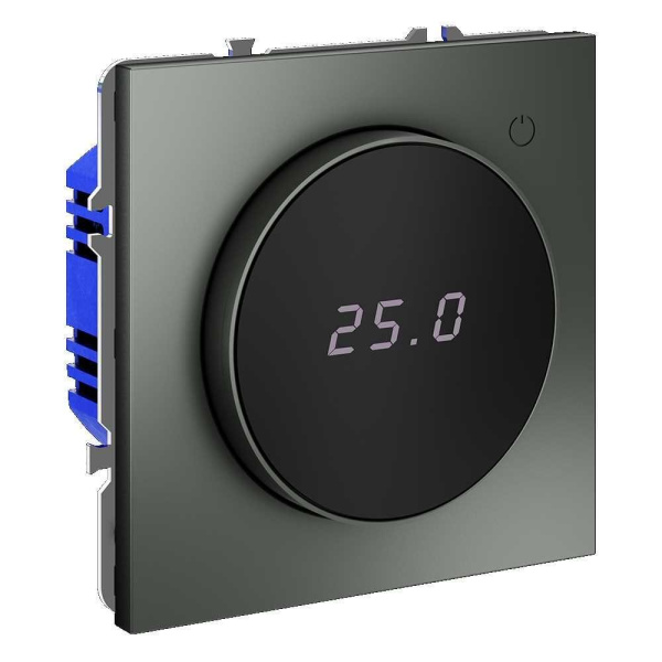 Терморегулятор электронный Voltum S70 с индикацией и датчиком, для теплого пола, (титан) VLS070106