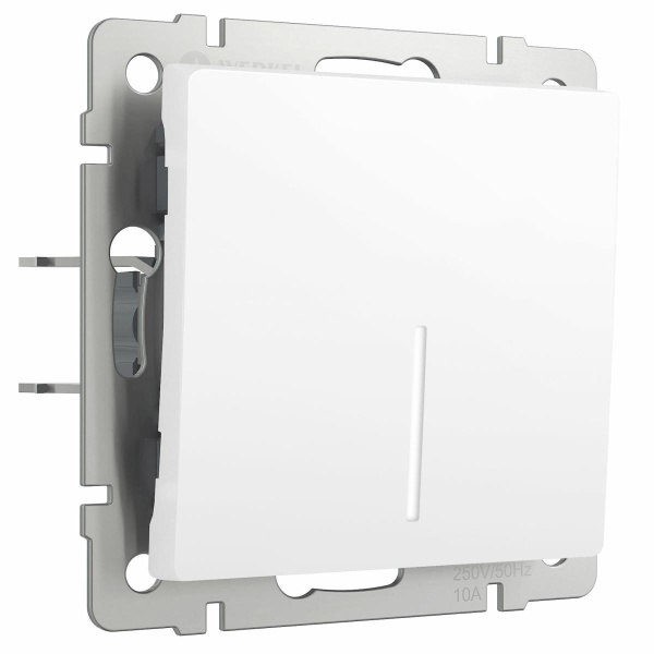 Выключатель одноклавишный Werkel с подсветкой белый матовый W1110161 4690389184567