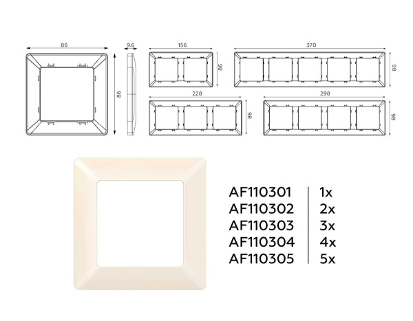 Рамка AMBRELLA VOLT AF110302