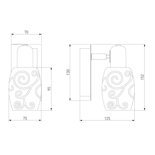 Спот Eurosvet 60301/1 хром/венге