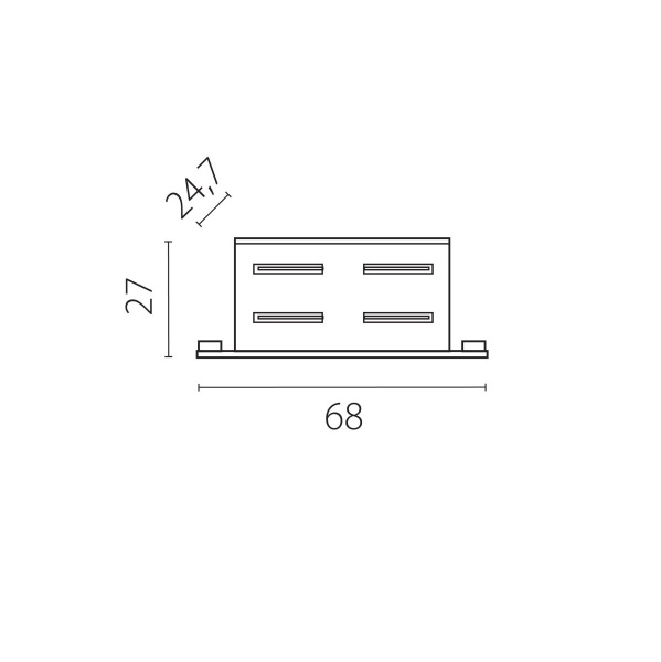 Соединение прямое встраиваемое к треку 5030xx-R Quattro Lightstar 503107-R