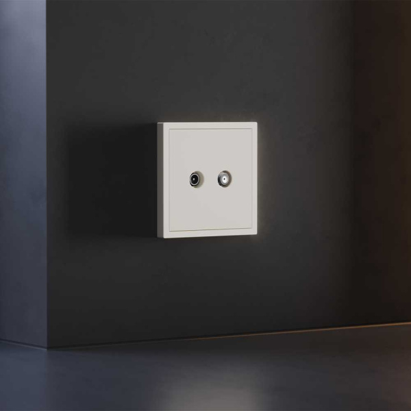 Накладка для розетки телевизионной оконечной TV+SAT, S70 (хлопок) Voltum VLS001613