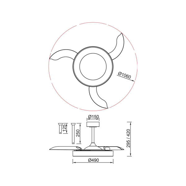Люстра-вентилятор Mantra NISEKO FAN M 9011
