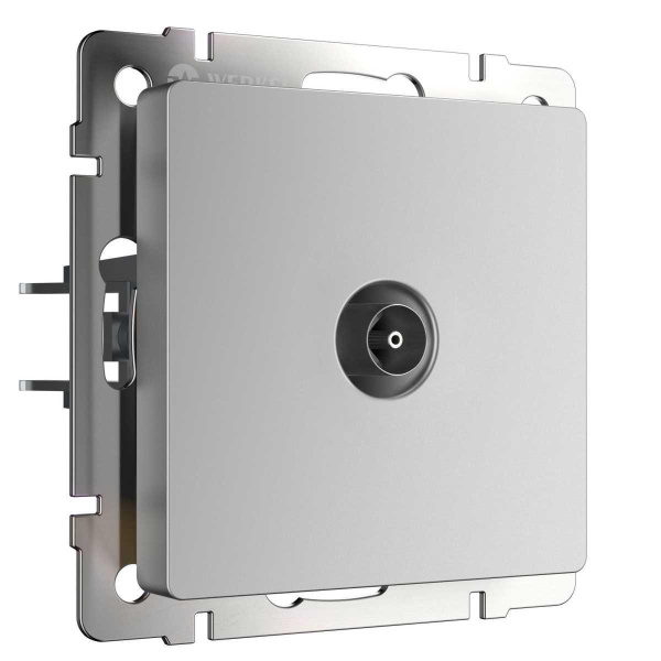 W1184006/ ТВ-розетка проходная (серебряный)