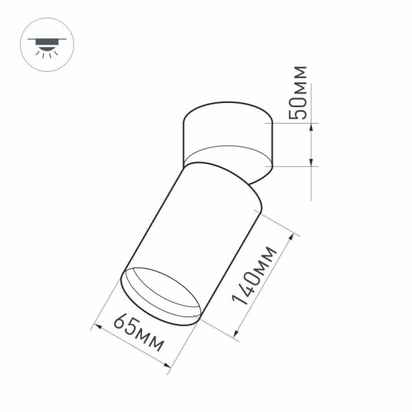 Потолочный светодиодный светильник Arlight SP-Polo-Surface-Flap-R65-8W Day4000 027528