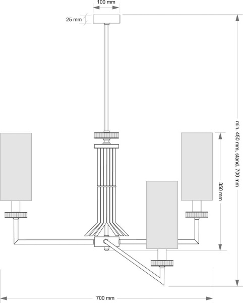 Подвесной светильник KUTEK GENOVA GEN-ZW-3(P/A)