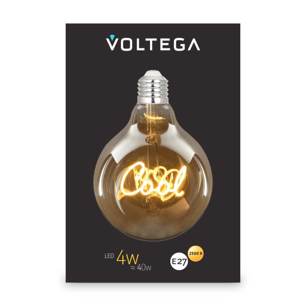 Лампа светодиодная филаментная Voltega 271 E27 4W 2500K желтая 8554