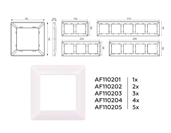 Рамка AMBRELLA VOLT AF110205