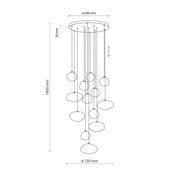 Подвесной светильник TK Lighting 11794 Nebia a073060