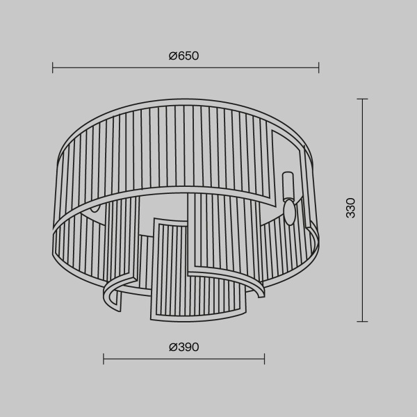 Потолочная люстра Maytoni Frame MOD174CL-09G