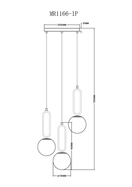 Подвесная люстра MyFar Pierre MR1166-1P