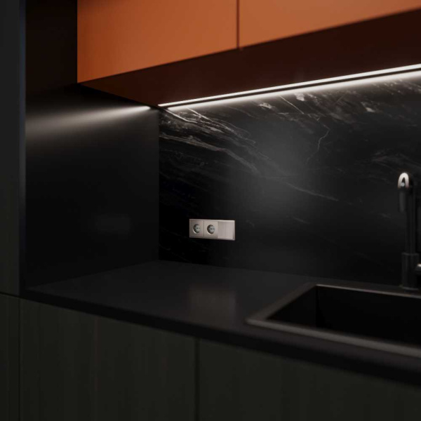 Клавиши для выключателя/переключателя двухклавишного, S70 Metal (платина) Voltum VLSM000310