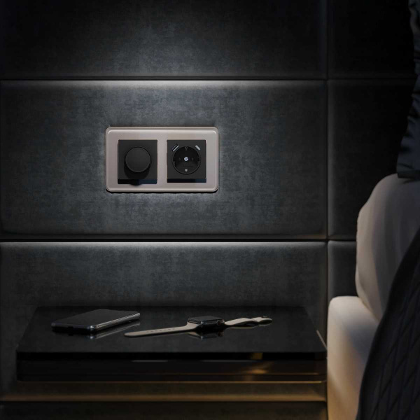 Розетка Werkel с быстрой зарядкой USB Type A+С черный W1171708 4690389176449