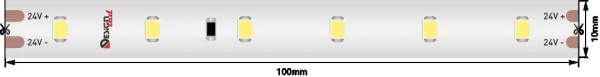 Светодиодная влагозащищенная лента DesignLed 6W/m 60LED/m 2835SMD холодный белый 50M 004377