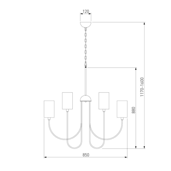 Подвесная люстра Eurosvet Abbey 60164/10 латунь Smart