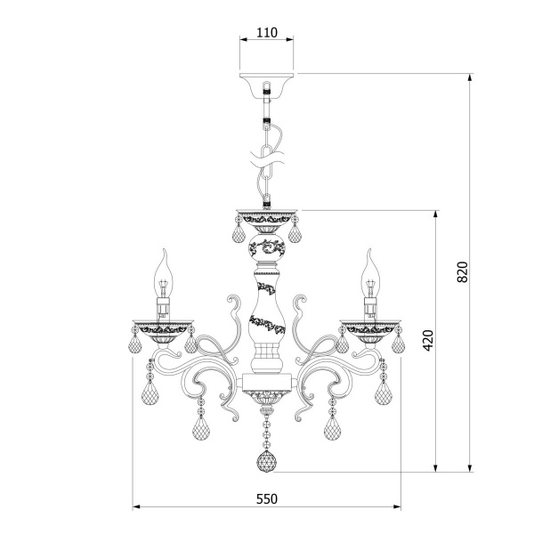 Подвесная люстра Bogates 701/5 Strotskis