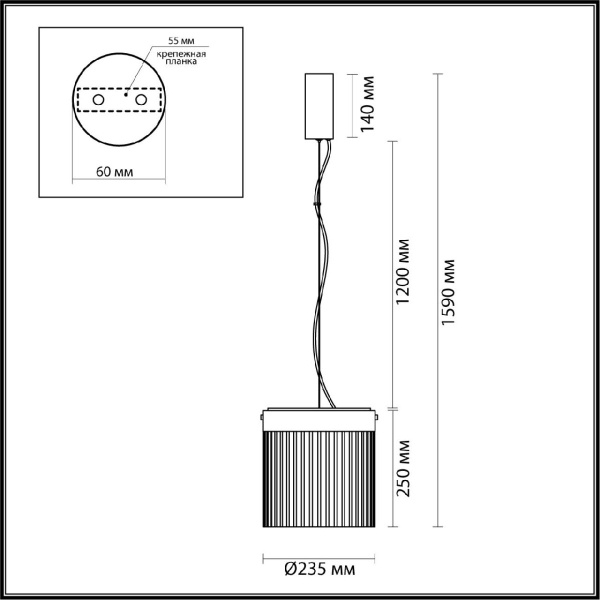 Подвесной светильник Odeon Light Pillari 5047/20L