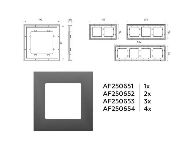 Рамка AMBRELLA VOLT AF250653