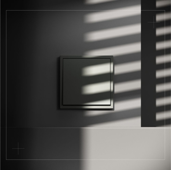 Выключатель встраиваемый Voltum S70 одноклавишный 10А, (титан) VLS010106