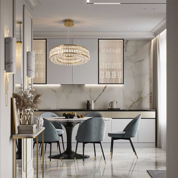 Подвесная светодиодная люстра Modelux ML.330.600 BS