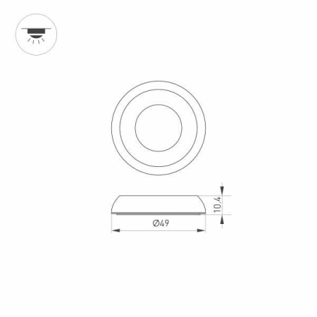 024932 Накладка ART-DECK-CAP-DOME-R50 (SL, STEEL)