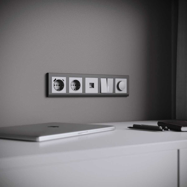 Рамка Werkel Stark на 5 постов графит W0051864 4690389194535