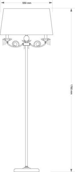 Напольный светильник KUTEK MONZA MON-LS-1(P/A)