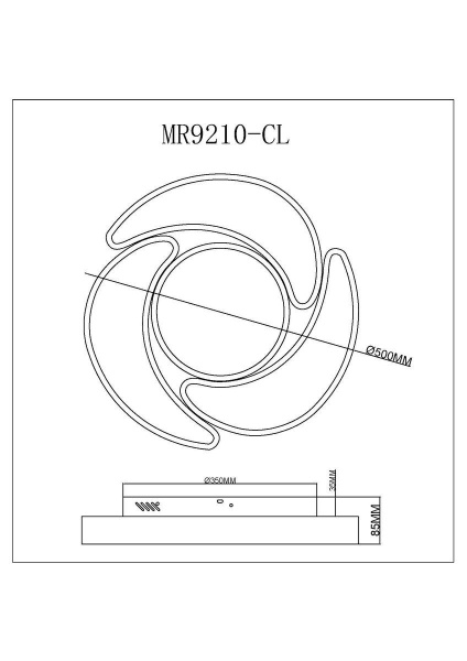 Потолочный светодиодный светильник MyFar Ceiling Lysithea MR9210-CL