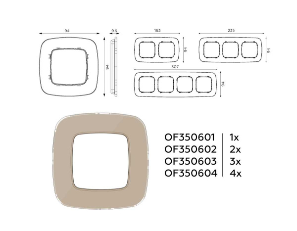 Рамка AMBRELLA VOLT OF350601