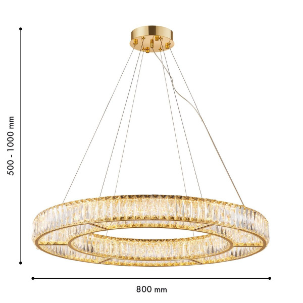 Подвесная светодиодная люстра Favourite Gloriole 4780-8P