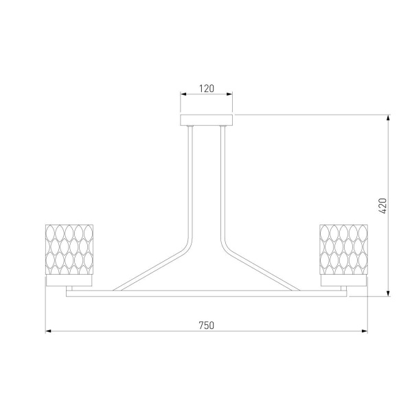 Потолочная люстра Eurosvet Calle 60127/8 латунь