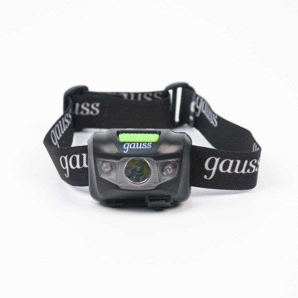 Налобный светодиодный фонарь Gauss аккумуляторный 40х60 130 лм GF405