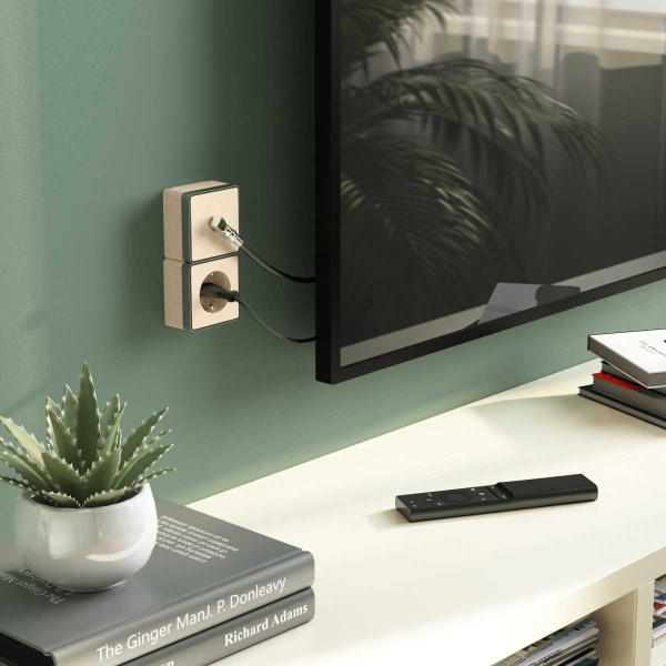 W5083010/ ТВ-розетка оконечная Gallant (шампань рифленый)