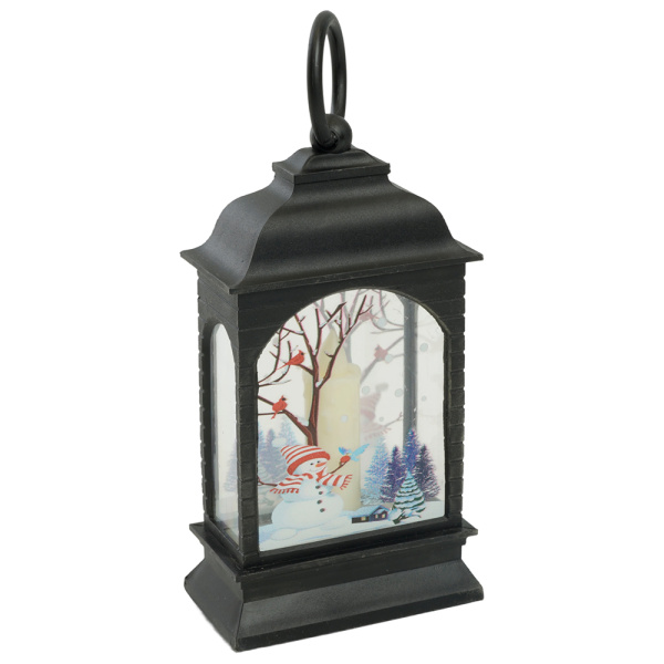 Световая фигура Свеча "Снеговик" 1LED (батарейки в компл), 12,5см, черный, LT128