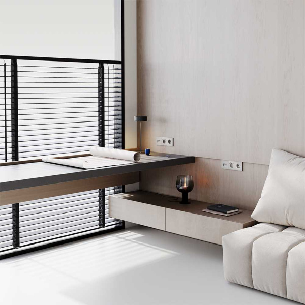 Розетка компьютерная встраиваемая Voltum S70 двойная RJ45+RJ45 кат.6, (кашемир) VLS060203