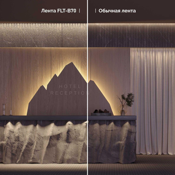 Светодиодная лента Arlight 5W/m 70Led/m 5060SMD теплый белый 5M FLT-B70-8mm 24V Warm3000 043811